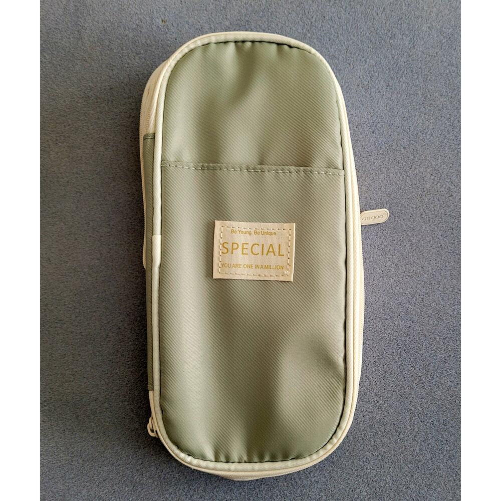 ANGOO Makeup/Brush Organizer Pencil Case Multifunctional Zip Pouch-Lg Capacity